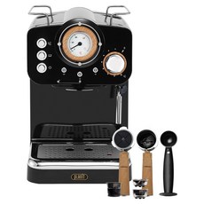 pLAniT NEW 4合1 家庭咖啡館膠囊咖啡兩用 北歐半自動咖啡機, 曜石黑, PCM-NF15B