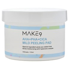 MAKE9 AHA BHA 積雪草溫和去角質棉片 170ml, 1個, 70入