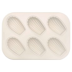 Hanomad 深型瑪德蓮不沾塗層烤盤 6格 奶油色系列, 1個