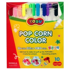 토루 팝콘칼라펜, 10색, 1개