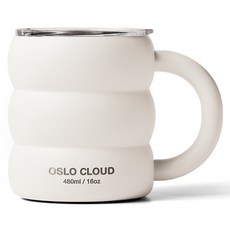 OSLO Cloud 不鏽鋼隨行杯, 白色, 1個, 480ml