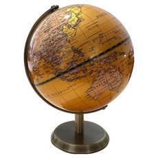 Madaggumi 感性居家裝飾 旋轉世界地圖地球儀 14cm, 03 黃色