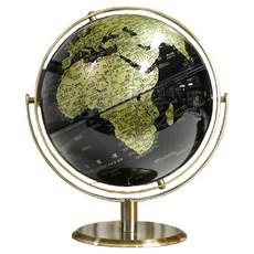 Mungudam 文青風居家裝飾旋轉世界地圖地球儀 23cm, 11 通用黑綠色