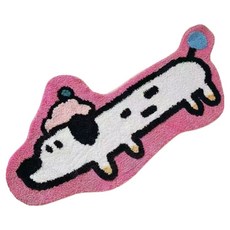 캐릭터 인테리어 러그 D 닥스훈트화이트