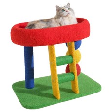 칠시 고양이 다기능 계단형 캣타워, 레인보이, 1개
