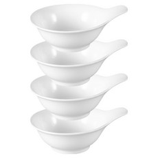 Kitchen Ire 骨瓷陶瓷淺盤 4入組, 1套, 白色