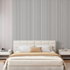 Jjanga House 木紋 3D 立體牆壁防水室內裝飾壁貼 MVV603, 淺灰色