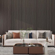 Jjanga House 木紋 3D 立體壁貼 防水室內裝潢壁貼 MVV604, 深灰色