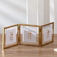 PICKNOA 可編排故事的折疊式創意相框, 1個, 金色
