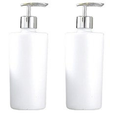 Makuwaku 簡約現代黑白多用途按壓式給皂器 450ml HTR049, 白色, 2個
