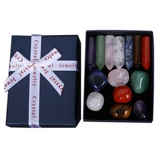 Mungudam 療癒水晶擺件 能量能量石 14件組 平衡, 混合色