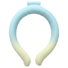 아리나라 투톤 컬러핏 28도 아이스 넥쿨링 밴드, 블루 + 옐로우, 1개