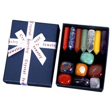 Mungudam 療癒水晶擺飾 能量能量石 14件組 專注, 混合色