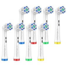 올데이해피 EB-60X 오랄비 전동칫솔 호환용 칫솔모, 8개, 화이트