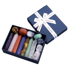 Mungudam 療癒水晶擺件 能量強力石 14件組 正向, 混合色