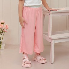 Unifriend 兒童涼感褶皺百褶八分褲