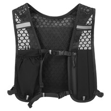 쉐리엘 스포츠 조끼형 가방 물통 수납 런닝, 검은색, 1개