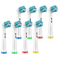 올데이해피 EB-50X 오랄비 전동칫솔 호환용 칫솔모, 8개, 화이트