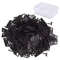 OON 대용량 경첩 힌지 50p + 나사 200p 세트 블랙, 1세트