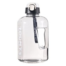 TOUMT Tritan材質大容量運動水杯, 1個, 2.2L, 黑色