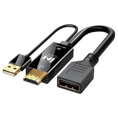인네트워크 4K UHD 60Hz 지원 HDMI ver2.0 to 디스플레이포트 DP ver1.2 영상변환 컨버터 케이블 IN-HDP19P, 1개, 20cm