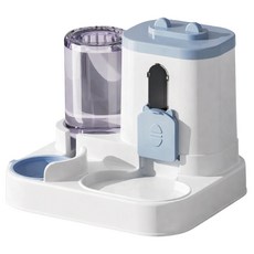 小麥購物 K089 二合一餵食貓狗盆, 藍色, 1個