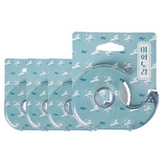 梨花圖鑑 大容量文具膠帶 18mm x 30m 附切割器 藍色, 4個