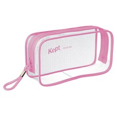 Raymay 藤井 Kept 透明方形收納包 大 KPF9026P, 1個, 蝴蝶結粉