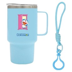 주니 도라에몽 미니 스테인리스 텀블러 120ml + 스트랩 세트, 스카이, 1세트