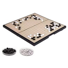 韓國 KANGAROO 便攜式折疊磁吸五子棋桌遊套組, 黃色, 1套