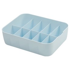 알럽홈 칸막이 속옷 양말 수납함 10칸 L261-0048, 블루, 1개