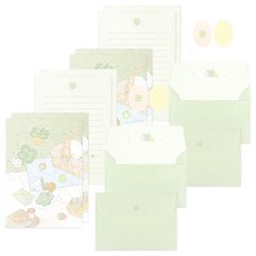 대시앤도트 포그니 레터 편지지 8p + 봉투 4p 세트, 럭키 피크, 2세트