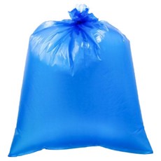 Woojin Clean Life 加厚回收平口垃圾塑膠袋 藍色 100入, 1個, 90L