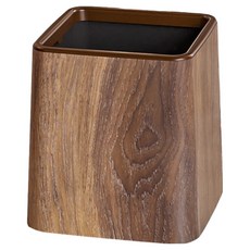 썬앤드림 뉴 우드 대리석 패턴 미니 휴지통 오픈형, 우드 브라운