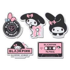 블랙핑크 x 마이멜로디 콜라보레이션 MD 스티커 5종 세트, 리본
