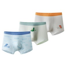 盛特士 男童款三隻恐龍平角褲3件組