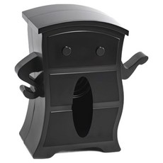 PDS Living 現代多功能抽屜櫃設計 喬遷禮物用面紙盒, 黑色, 1個