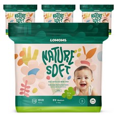 Lomoms 樂媽適 Nature Soft 褲型紙尿褲 中型 M, 3階段, 120張