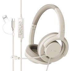 아이리버 프리미엄 오픈형 초경량 ENC 7.1채널 어학 게이밍 헤드셋, 베이지, AirSet Flow 1.0