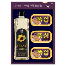 목우촌 마음가득 N15호 뚝심 3p + 해바라기유 500ml 세트, 1세트