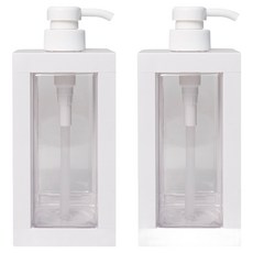 인블룸 깔끔한 주방세제 사각 디스펜서 일반형 750ml, 화이트, 2개