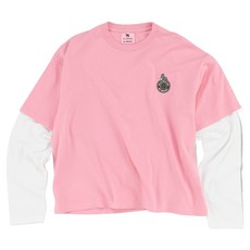 블랙핑크 x 마이멜로디 콜라보레이션 MD 긴팔 레이어드 티셔츠 L, 단품, 핑크