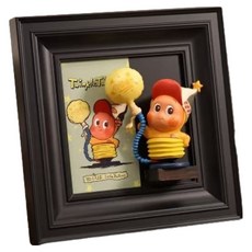 Marizio 公仔框架背景牆壁裝飾 黑色背景相框, 1個, 圖案1