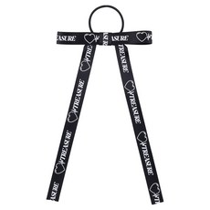 트레저 투어 펄스 온 인 재팬 공식 MD 리본 헤어 타이, 단품, 블랙