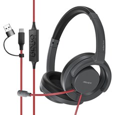 IRIVER 頂級開放式超輕量ENC 7.1聲道語言學習電競耳機麥克風, 黑色, AirSet Flow 1.0