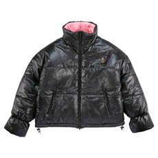 BLACKPINK x 美樂蒂 聯名款 MD 短版雙面鋪棉外套 L, 單品, 黑色 + 粉紅色