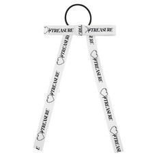 트레저 투어 펄스 온 인 재팬 공식 MD 리본 헤어 타이, 단품, 화이트