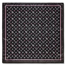 블랙핑크 월드 투어 데드라인 인 재팬 공식 MD 모노그램 스카프, 단품, 블랙