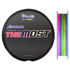 AmiGo The Most 小章魚 墨魚 8股編織 五色編織 釣魚線 0.8號, 1個, 多色