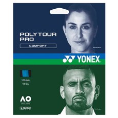 YONEX Poly Tour Pro 圓形聚酯纖維球線, 藍色, 1個